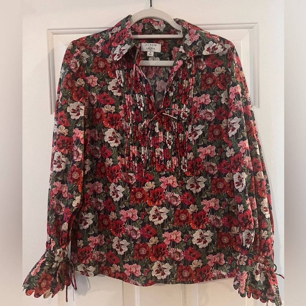 J Crew Liberty Print Blouse